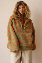 Floral Luxe Zip Hoodie
