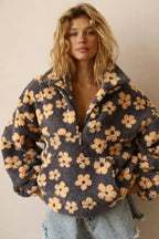 Floral Luxe Zip Hoodie