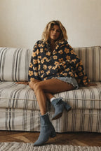 Floral Luxe Zip Hoodie
