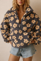 Floral Luxe Zip Hoodie