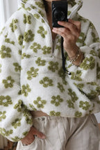 Floral Luxe Zip Hoodie