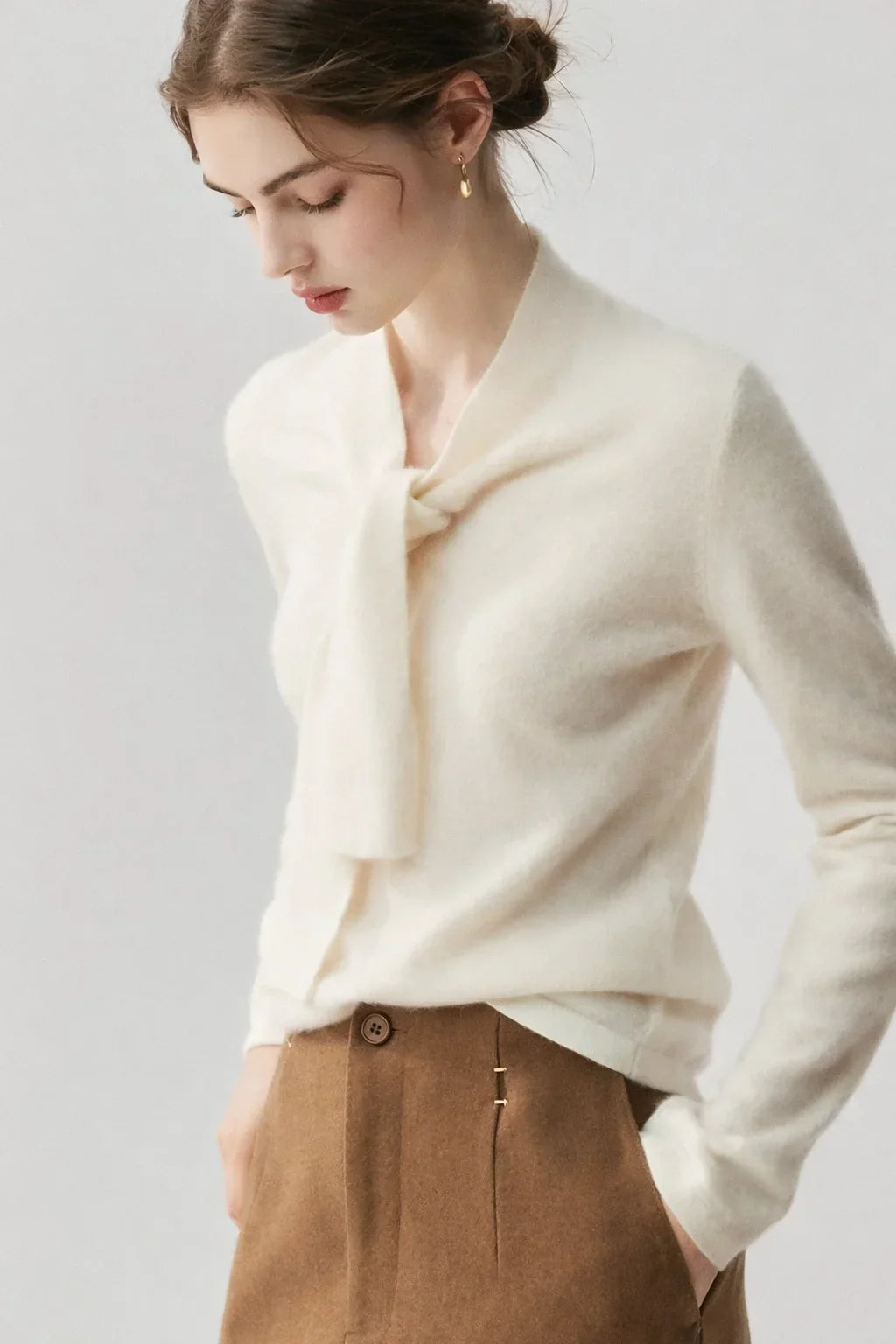 Ribbon Cashmere Sweater
