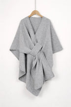 Elegant Knit Shawl Cape