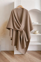 Elegant Knit Shawl Cape