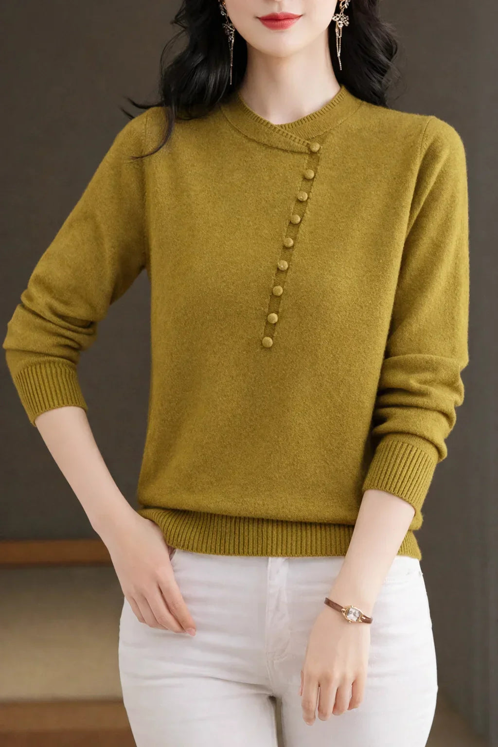 Classic Stand Collar Knit