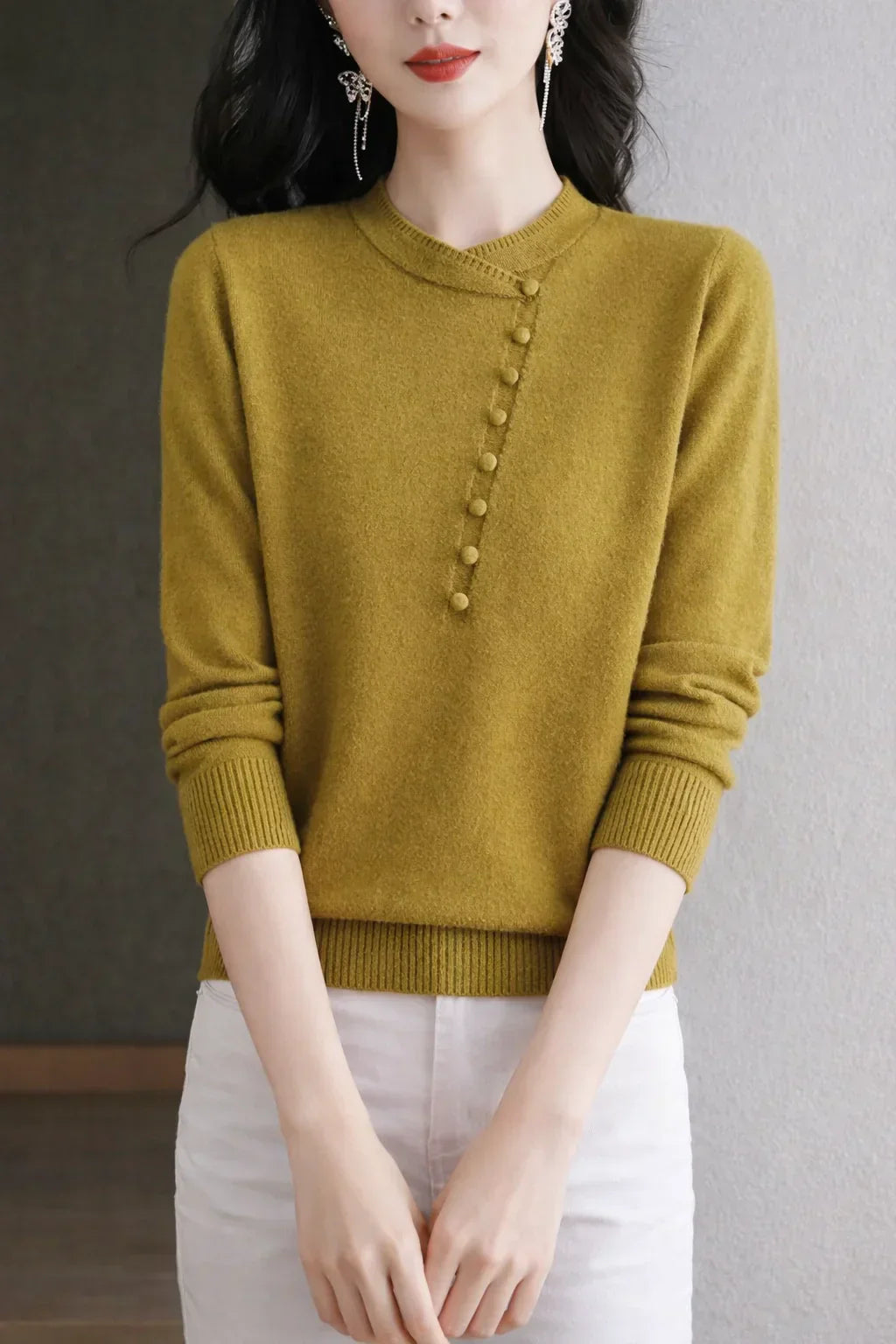 Classic Stand Collar Knit