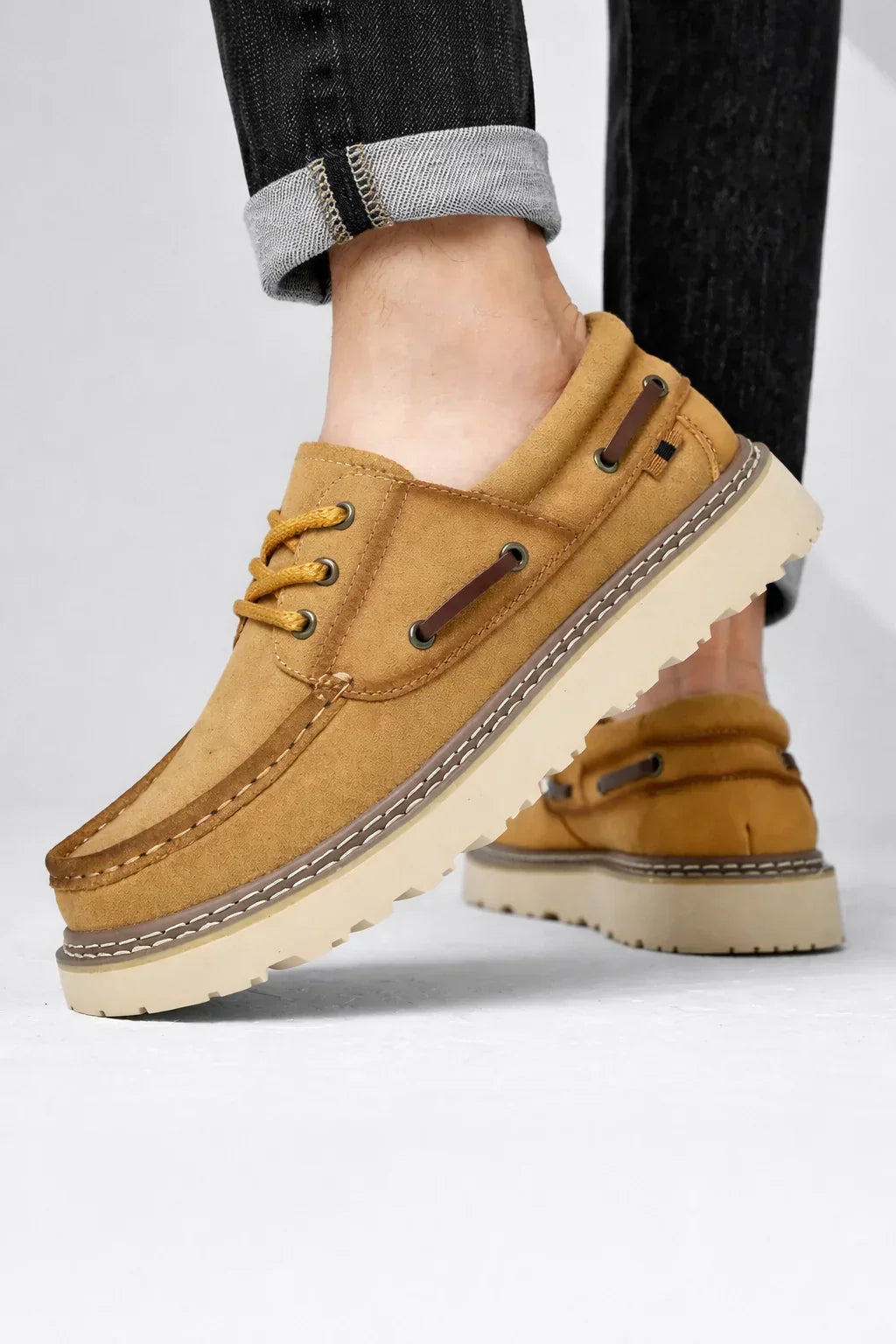 Refined Leather Moccasins