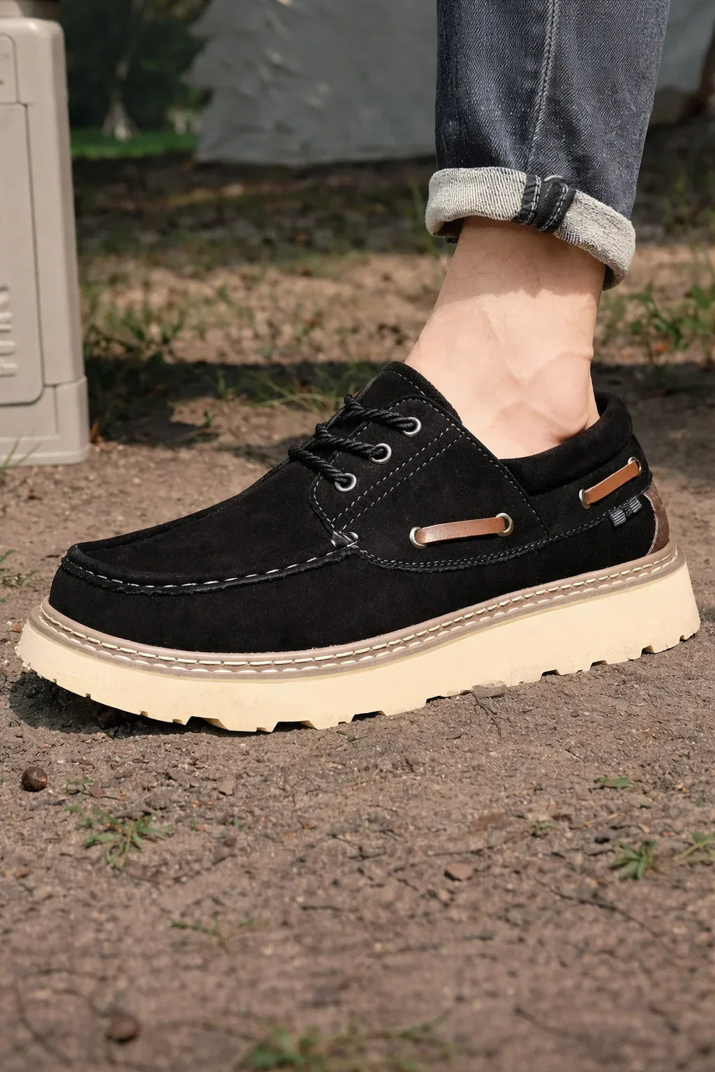 Refined Leather Moccasins