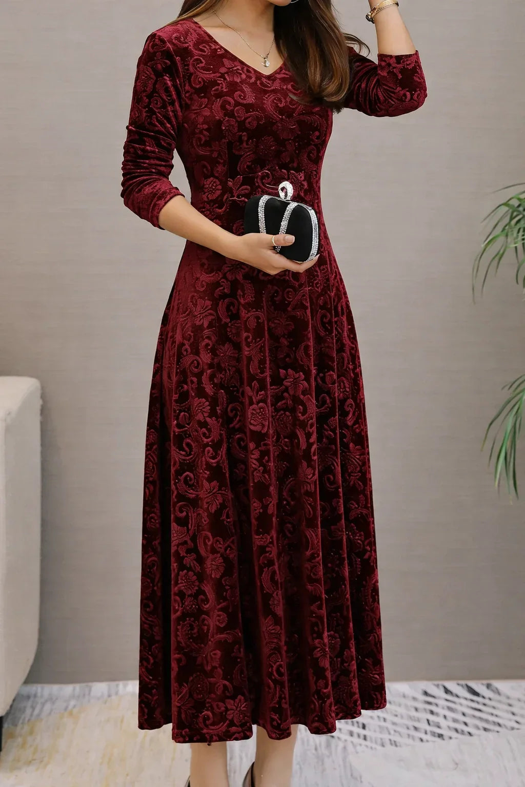 Veloura Velvet Maxi Dress