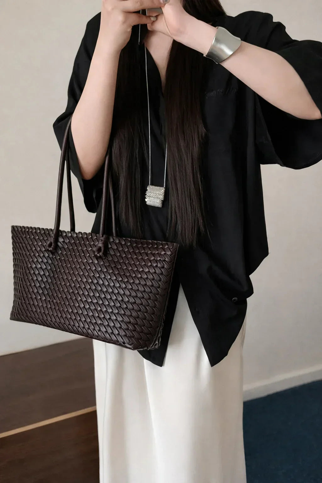Luxury Woven Tote Bag