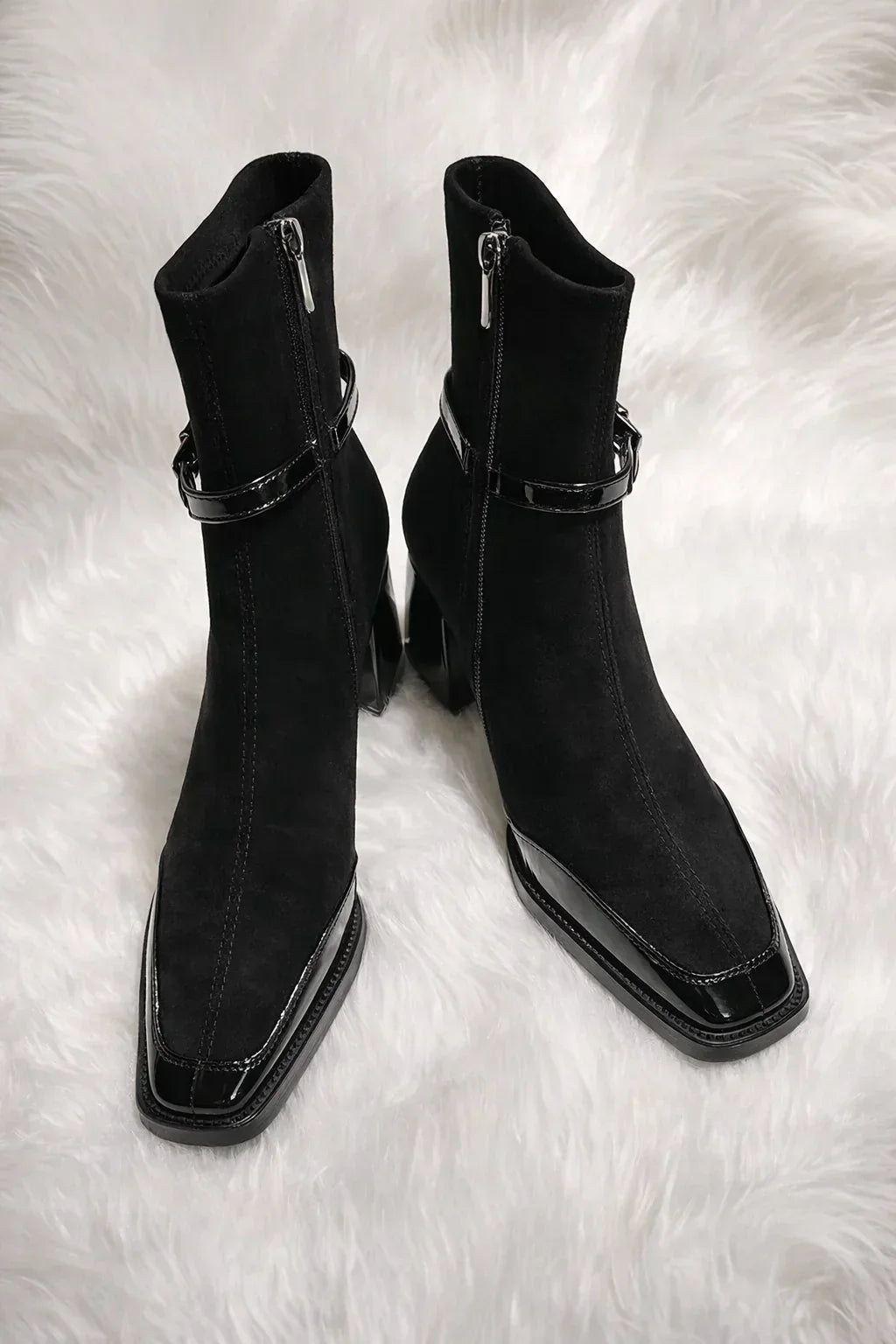 Alven Patchwork Ankle Boots