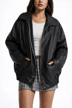 Faux Leather Moto Jacket
