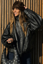 Faux Leather Moto Jacket