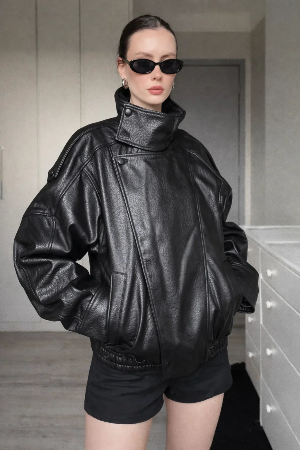 Faux Leather Moto Jacket