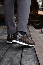 Woven Leather Casual Shoes