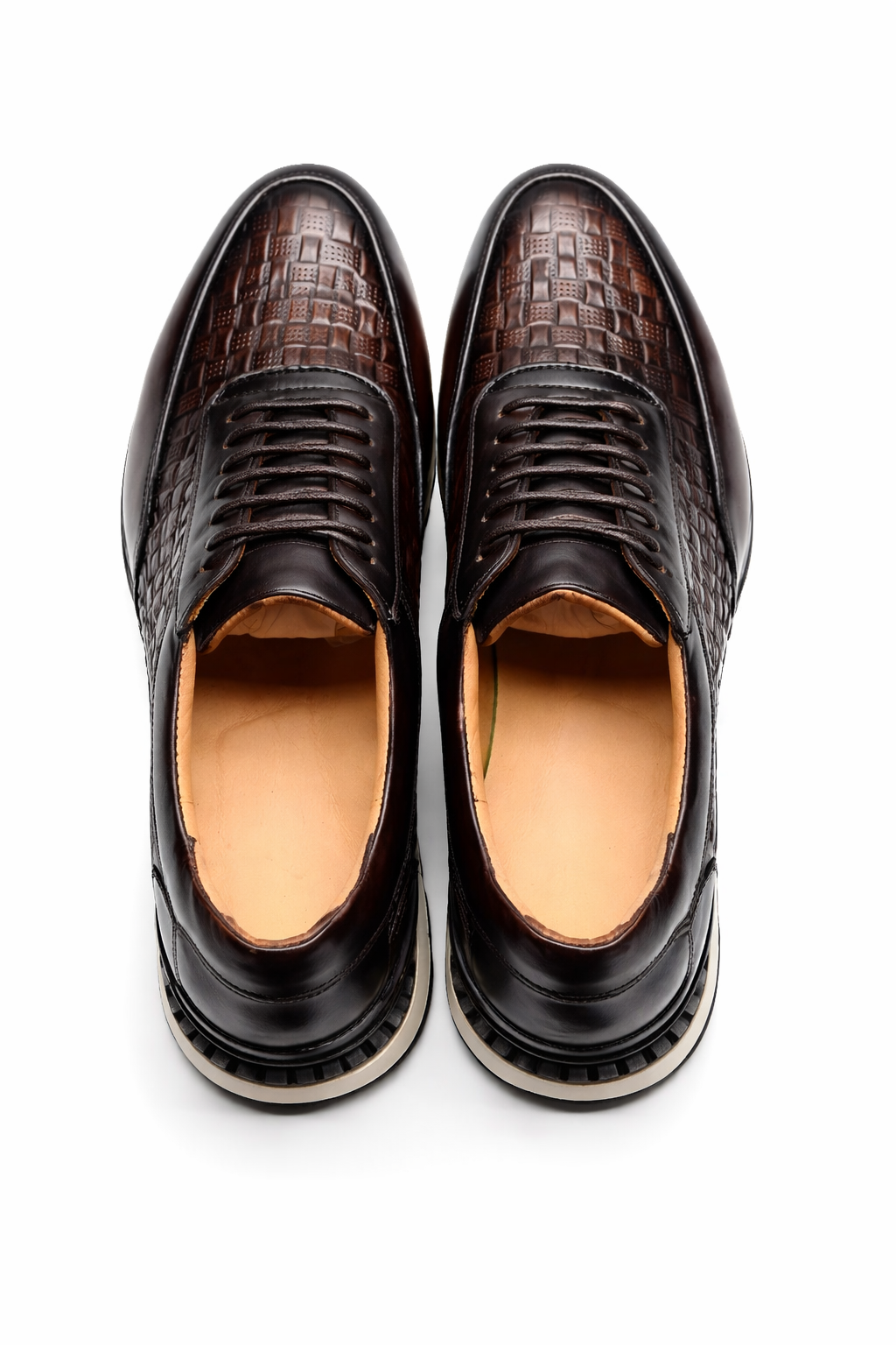 Woven Leather Casual Shoes