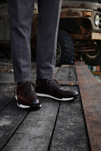 Woven Leather Casual Shoes