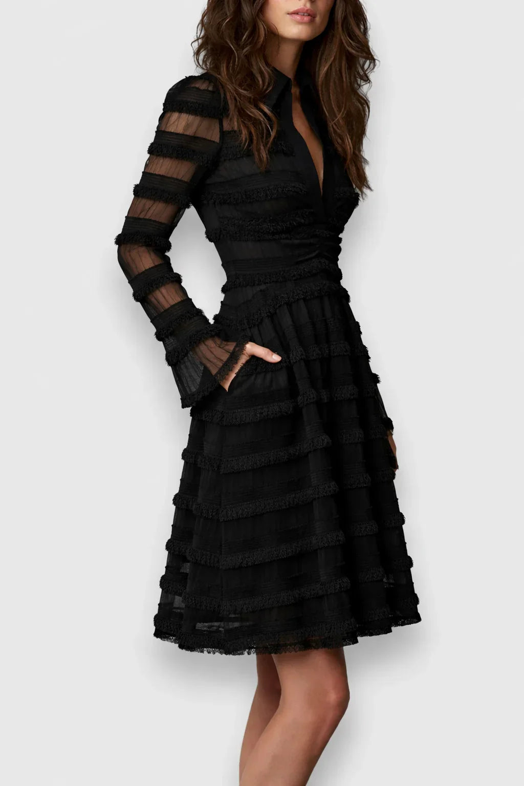 Velisse Mesh Ruched Dress