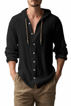 Coastal Linen Hooded Shirt
