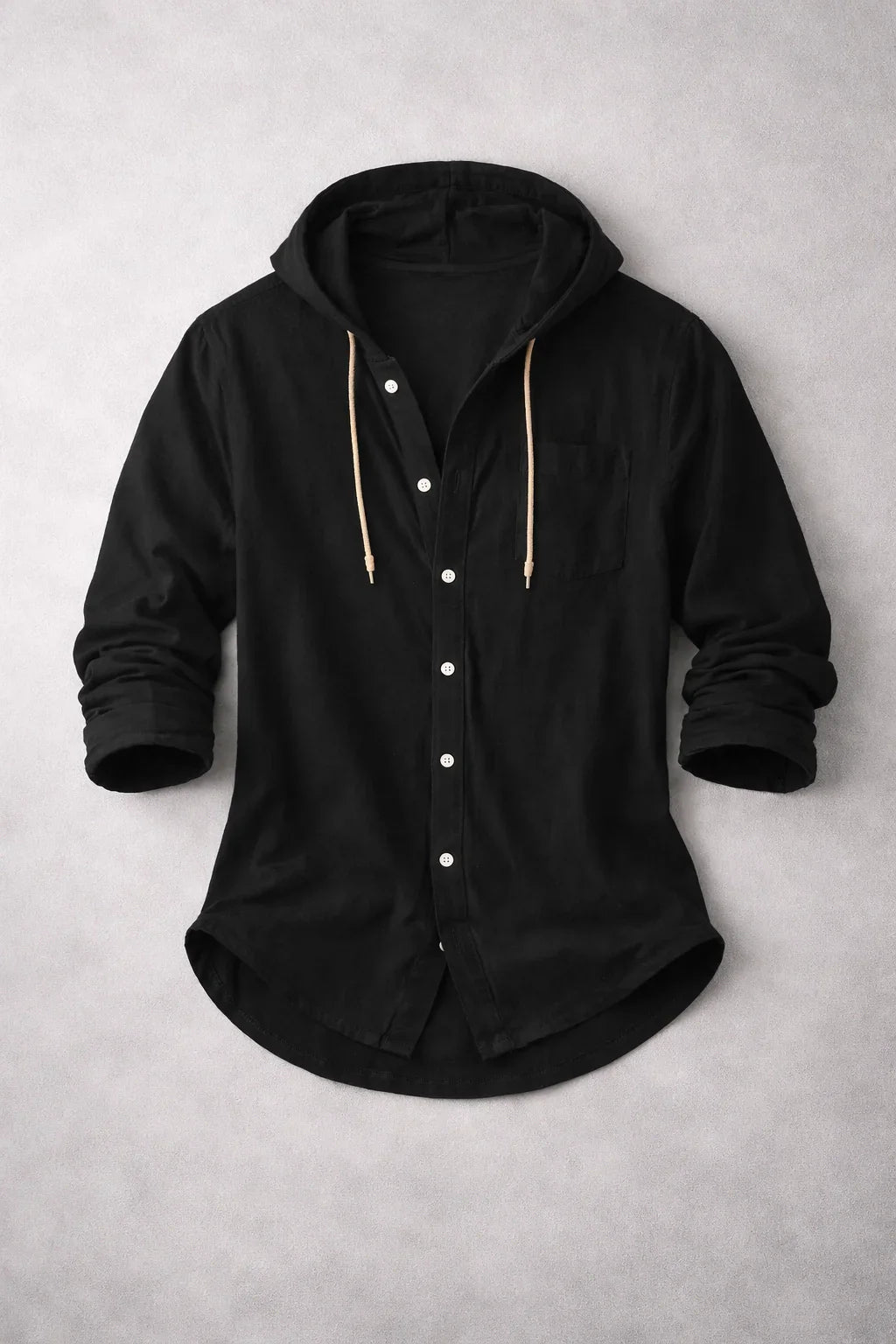 Coastal Linen Hooded Shirt