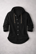 Coastal Linen Hooded Shirt