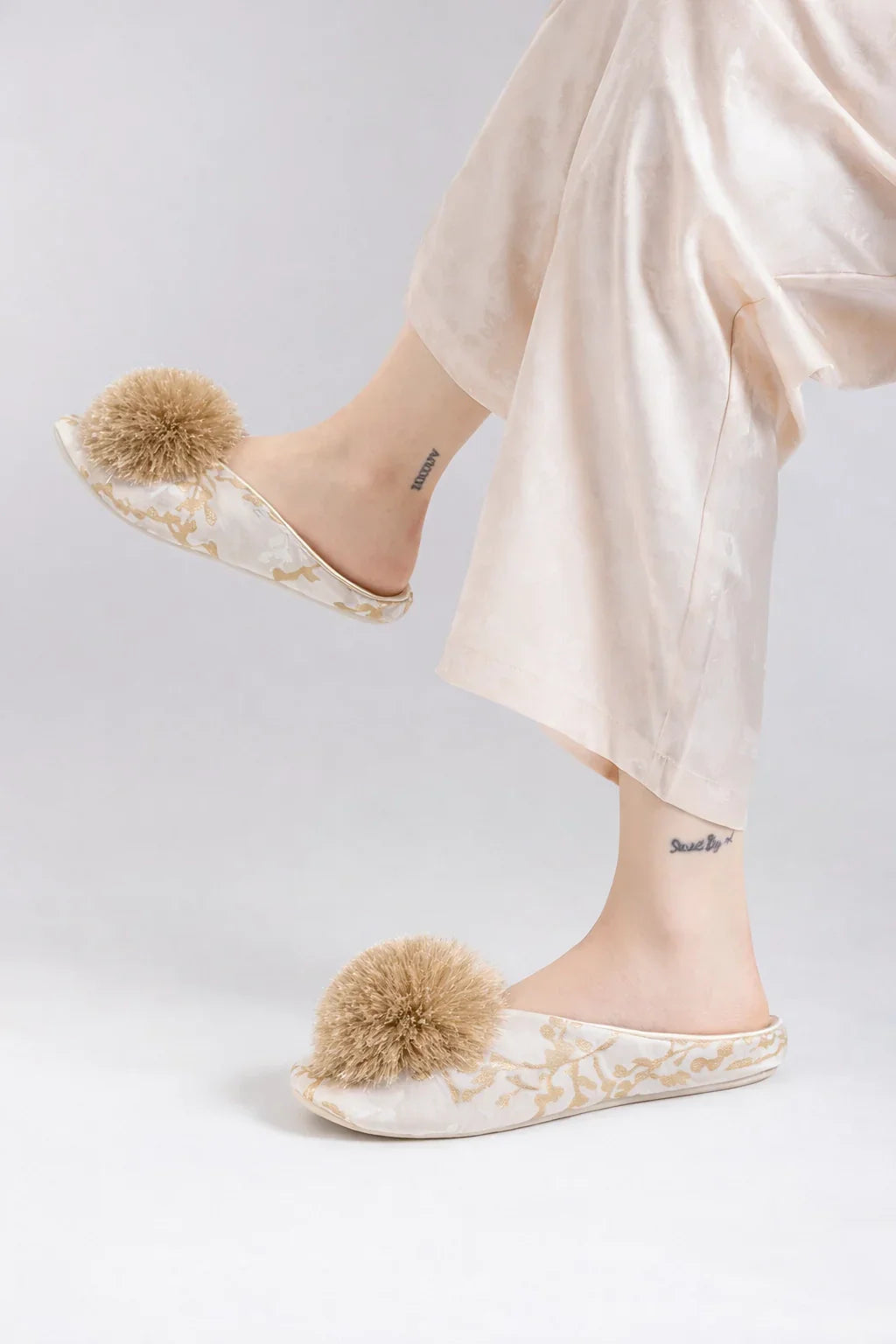 Veloura Delicate Satin Slippers