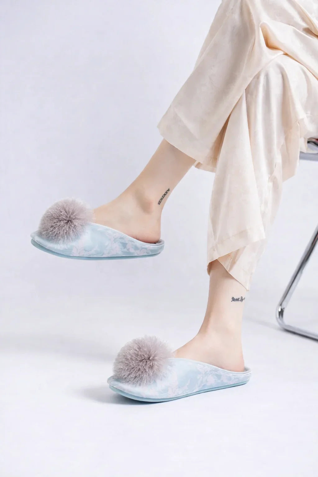 Veloura Delicate Satin Slippers