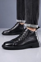 Artisan Leather Loafer Boots