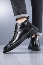 Artisan Leather Loafer Boots