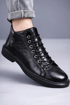 Artisan Leather Loafer Boots