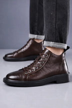 Artisan Leather Loafer Boots