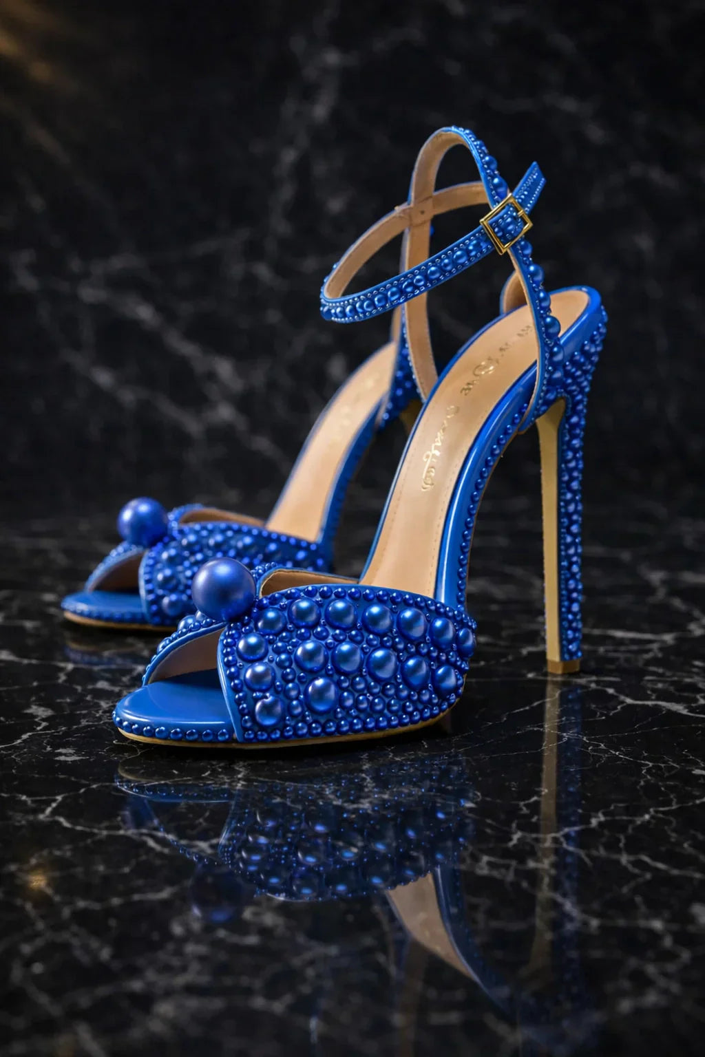 Celestia Pearl Crystal Heels