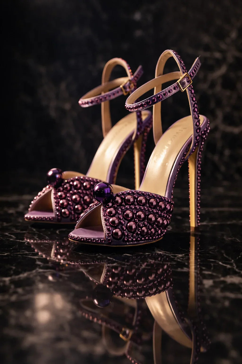 Celestia Pearl Crystal Heels