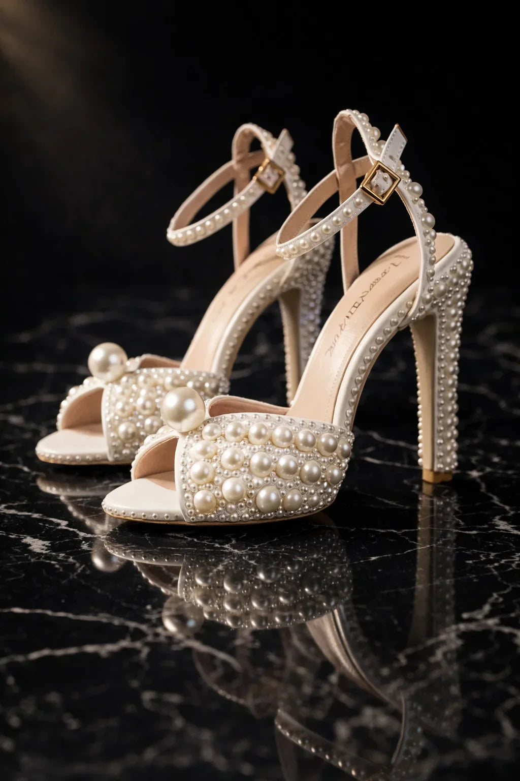 Celestia Pearl Crystal Heels