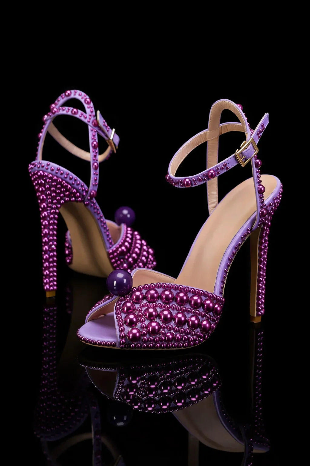 Celestia Pearl Crystal Heels