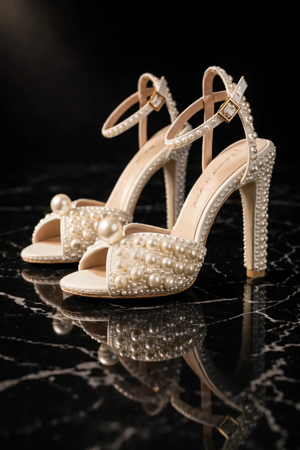 Celestia Pearl Crystal Heels