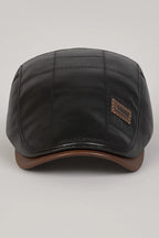 Men’s Leather Newsboy Cap