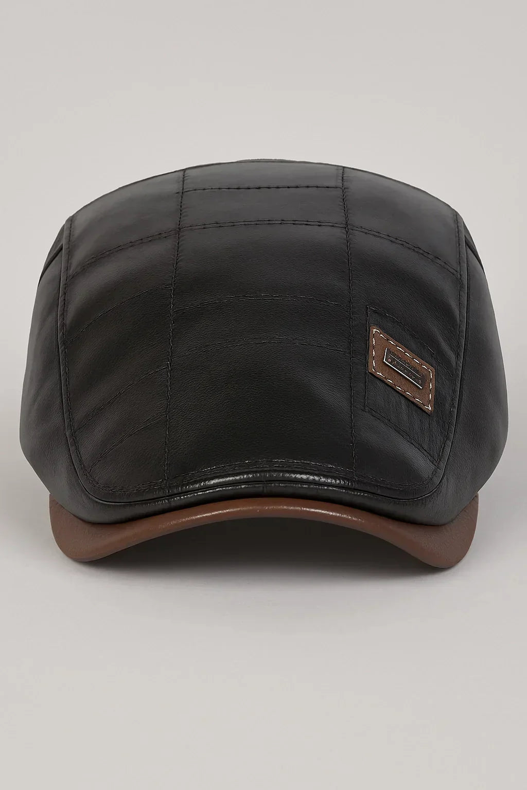 Men’s Leather Newsboy Cap