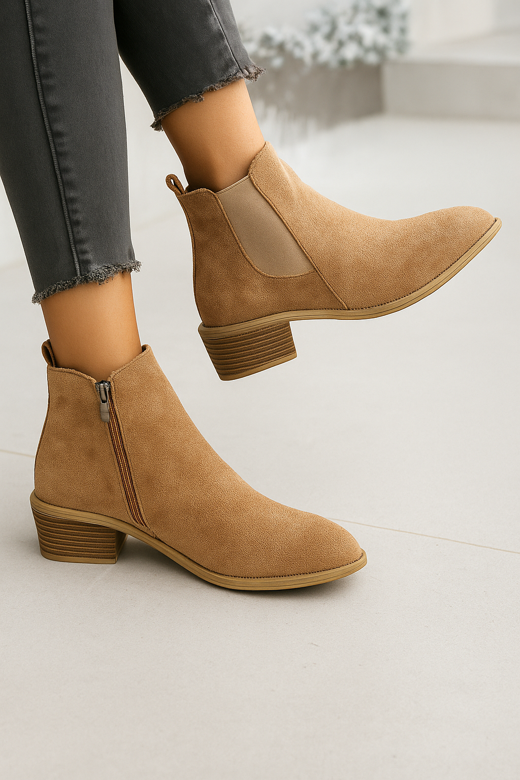 Vegan Suede Vila Boots