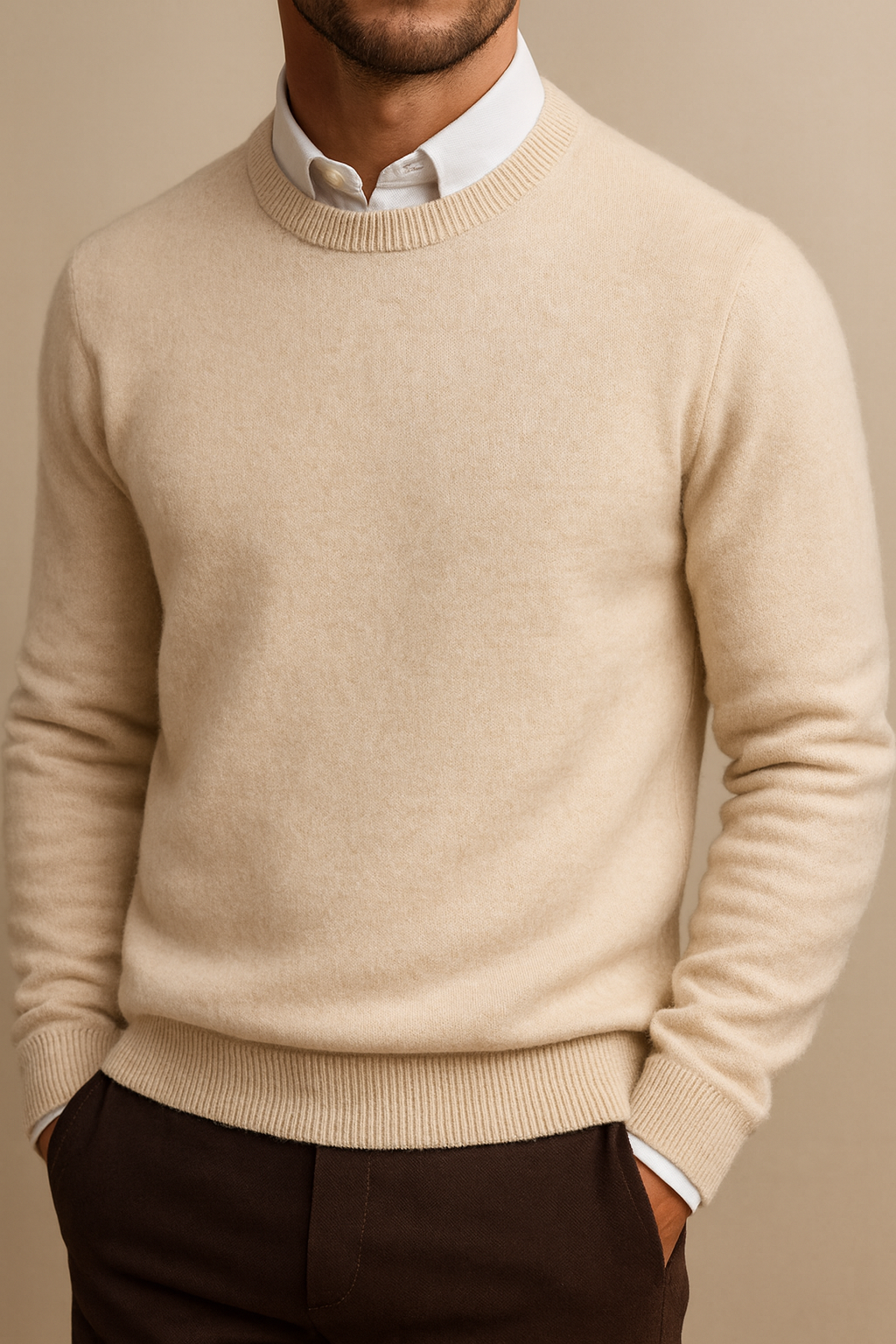 Cashmere O Neck Sweater