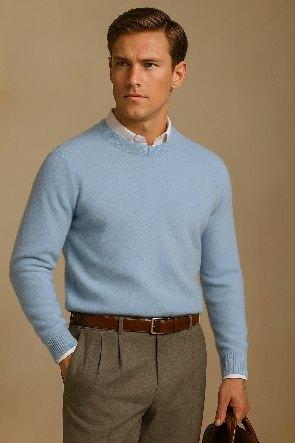 Cashmere O Neck Sweater