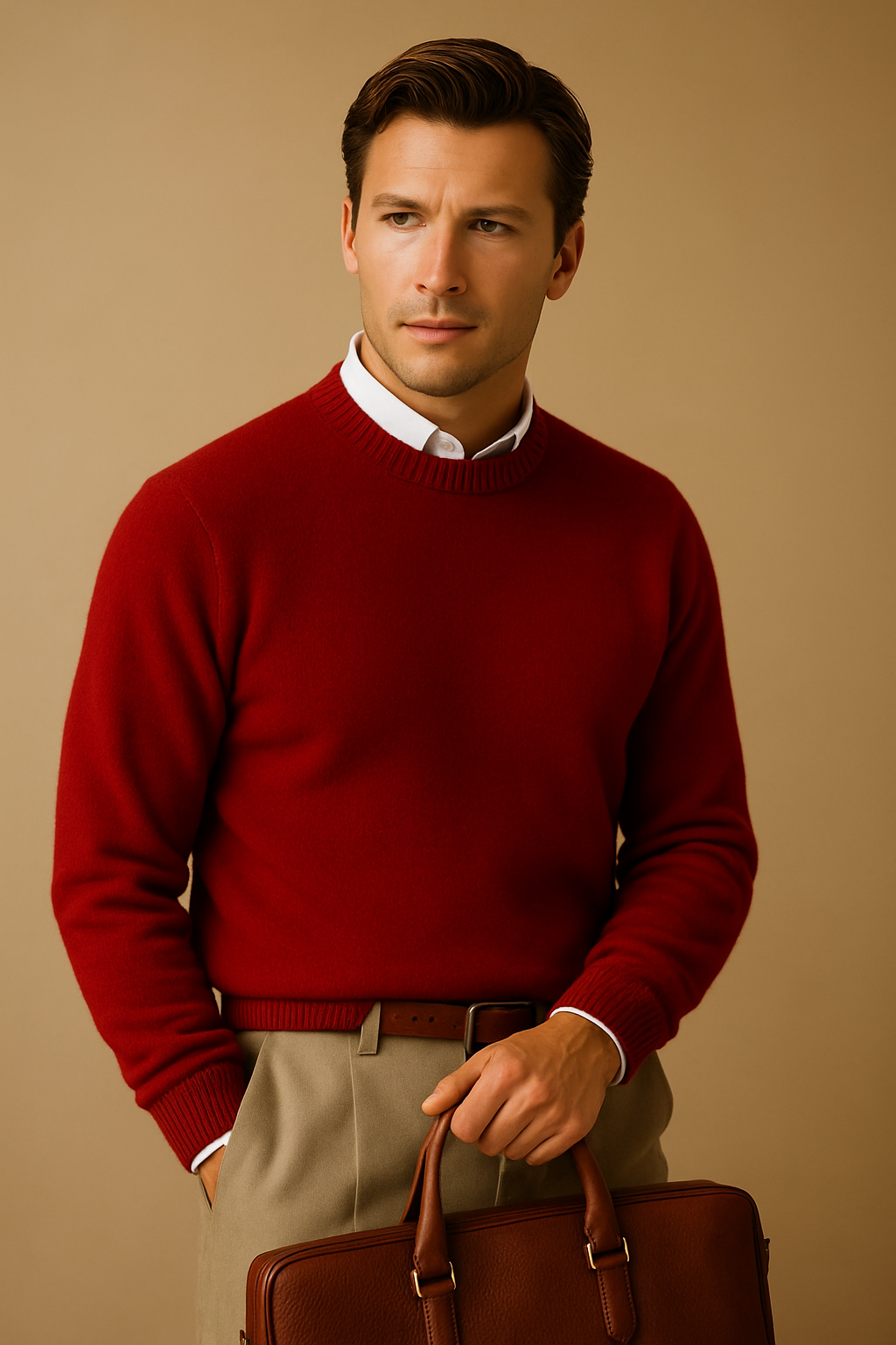 Cashmere O Neck Sweater