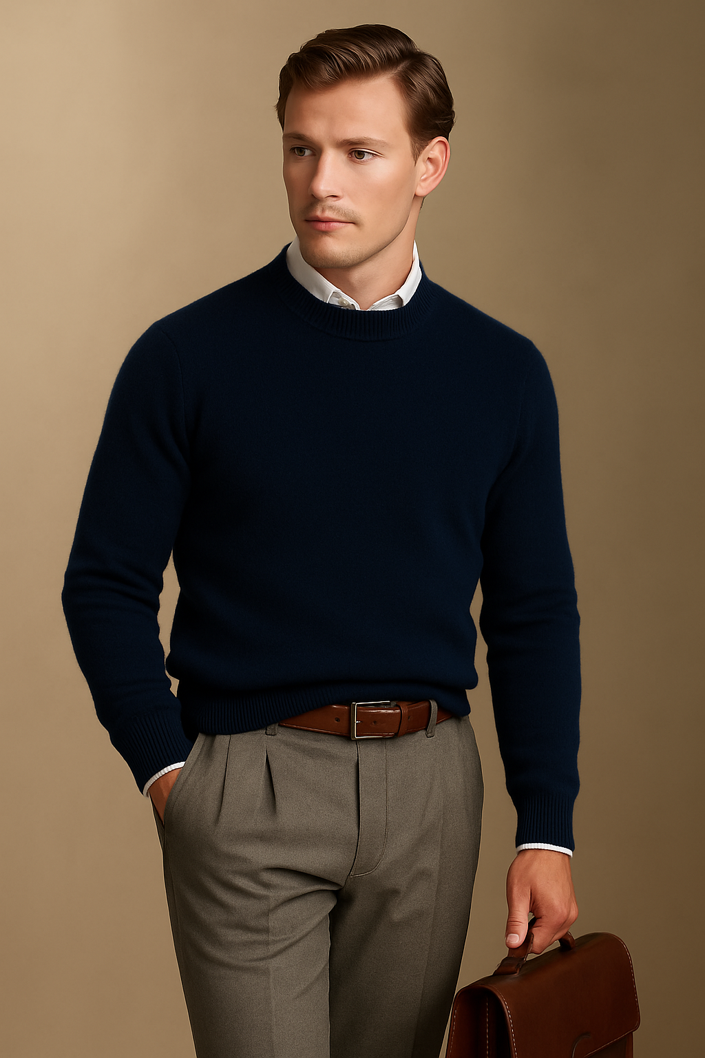 Cashmere O Neck Sweater