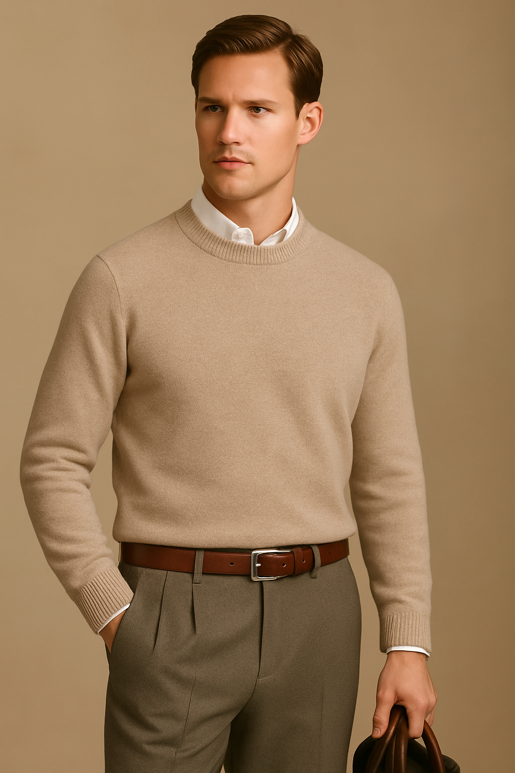 Cashmere O Neck Sweater