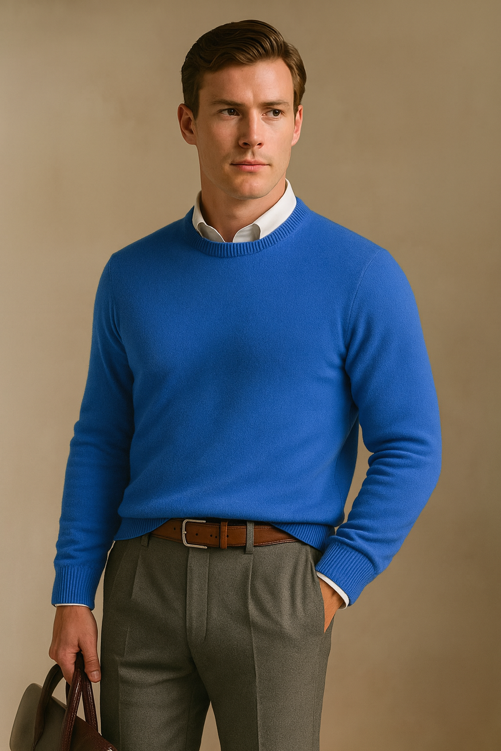 Cashmere O Neck Sweater