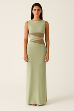 Lace Patchwork Backless Bodycon Dress