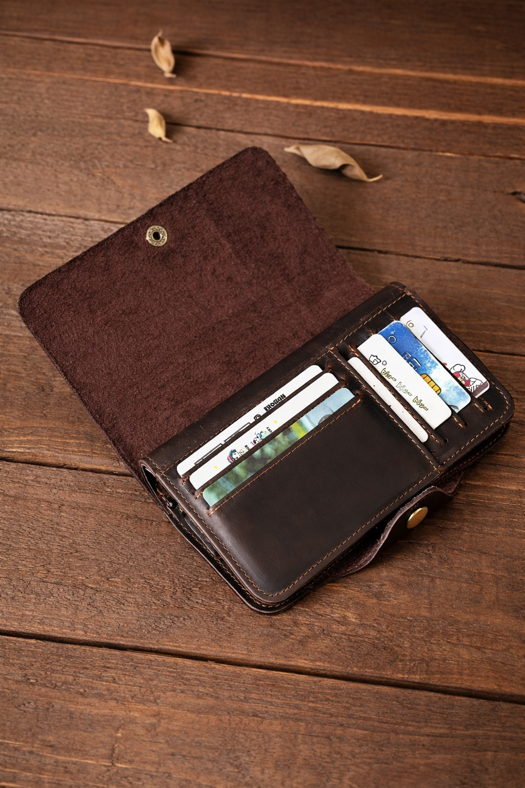 Vintage Leather Long Wallet