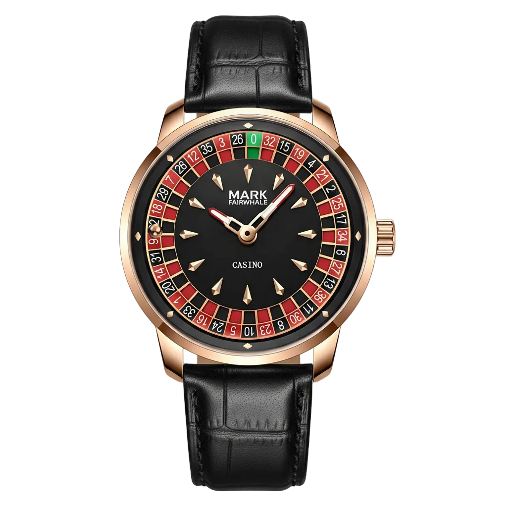 Roulette Dial Leather Watch