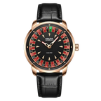 Roulette Dial Leather Watch