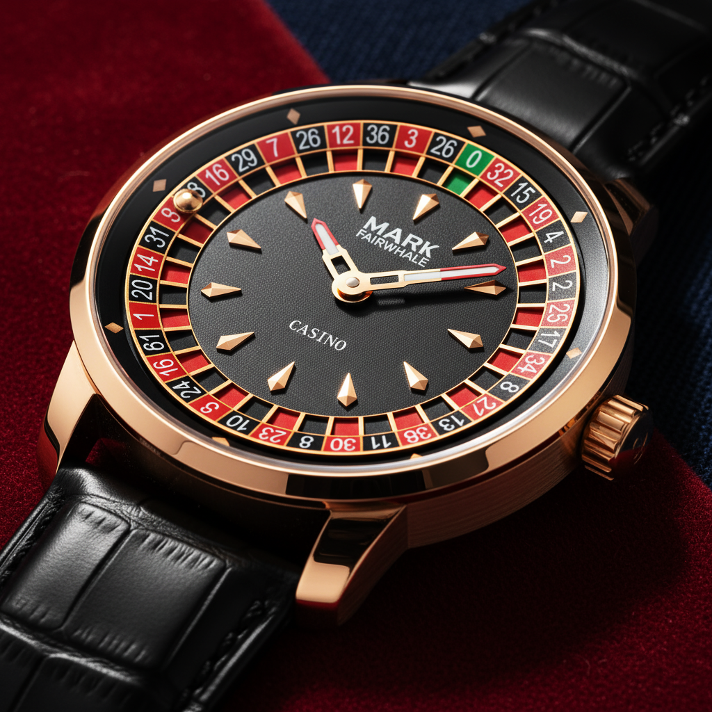 Roulette Dial Leather Watch